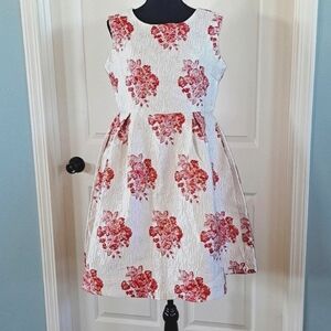 NWT YIMEI Stylewe Mini Sleeveless Red Gold Sparkle Formal Party Aline Glam Dress